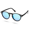 Sidegren Lunettes De Soleil Noires Rétro & Rondes à Verres Polarisés Bleu Miroir achat 20