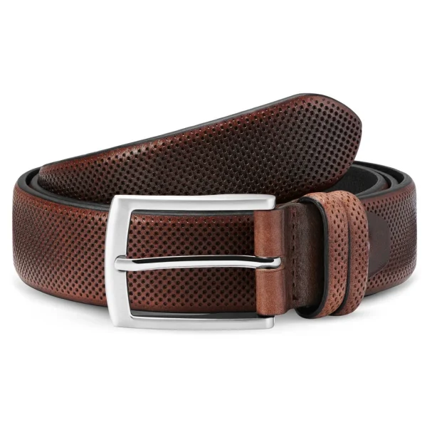 boutiqued en ligne Salt & Hide Ceinture En Cuir Pleine Fleur Marron Holmes 1