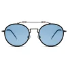 Lucleon Occasus | Lunettes De Soleil Bleues à Verres Ronds Polarisés Et Double Pont mode tendance 22