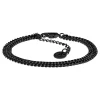 styles dernier cri Arkai Bracelet Rico – Gourmette à Double Chaîne Noire 11