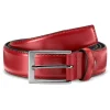 Prestation Et Rapide Salt & Hide Ceinture En Cuir Rouge Homer 22