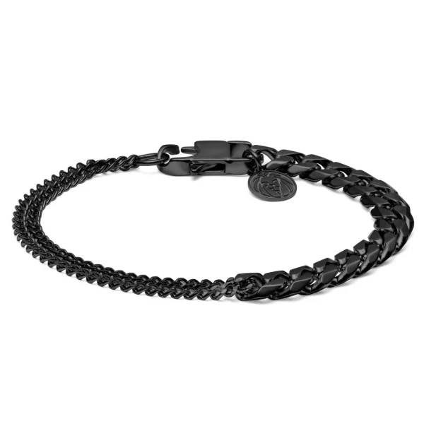 Lucleon Bracelet Couleur Gris Gunmetal Carlos Amager à Double Maille Gourmette ﻿soldes 1