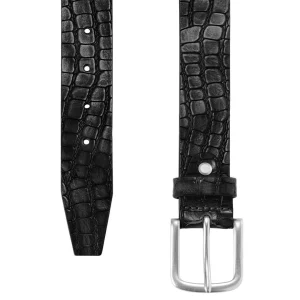 Salt & Hide Ceinture Noire En Cuir Pleine Fleur Harvy Boutique 9