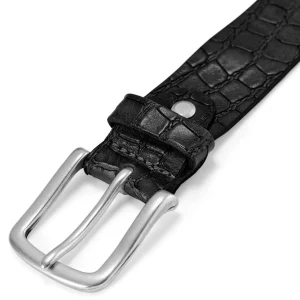 Salt & Hide Ceinture Noire En Cuir Pleine Fleur Harvy Boutique 11