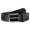 Salt & Hide Ceinture Noire En Cuir Pleine Fleur Henry – Taille XL De super promotions disponibles 22