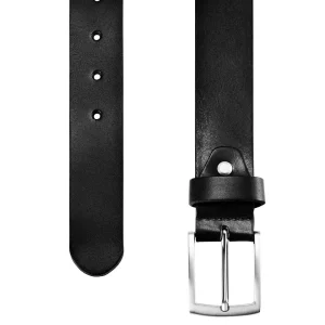 Salt & Hide Ceinture Noire En Cuir Pleine Fleur Henry – Taille XL De super promotions disponibles 9