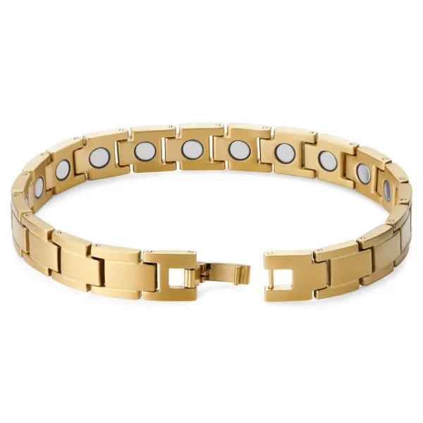 Lucleon Bracelet Magnétique En Titane Doré REMISE 3