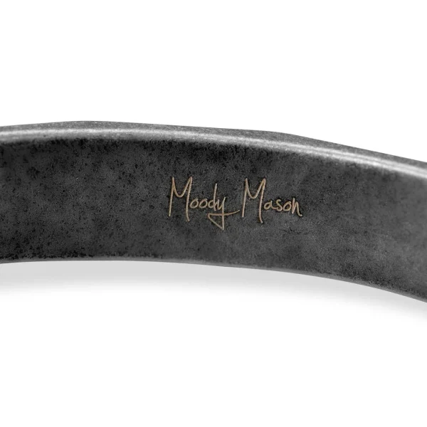 Moody Mason Bracelet Manchette Jax à Pointes En Acier Gris qualité supérieure 4