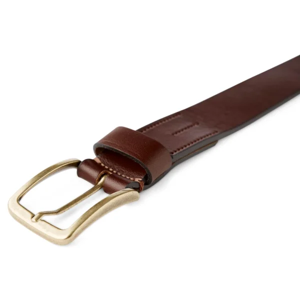 grande qualité Fawler Ceinture En Cuir Brun Foncé Frang 6