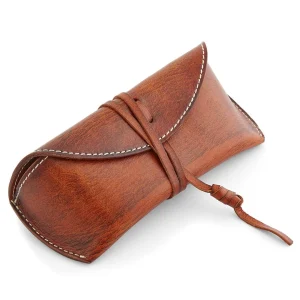 Réductions Salt & Hide Etui à Lunettes En Cuir Marron Cowboy 18