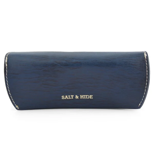 Salt & Hide Etui à Lunette En Cuir Bleu belle 4