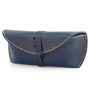 Salt & Hide Etui à Lunette En Cuir Bleu belle 14