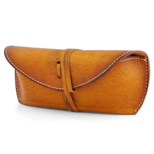 Salt & Hide Etui à Lunettes En Cuir Tanné Nouveau 16