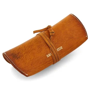 Salt & Hide Etui à Lunettes En Cuir Tanné Nouveau 18