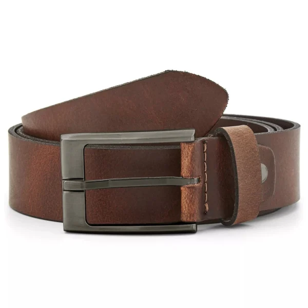 BSWK Ceinture En Cuir Brun Texturé outlet soldes 1