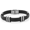 Paris Fort Tempus Bracelet Casual En Acier Et Caoutchouc 14