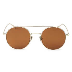 remise en ligne Waykins Lunettes De Soleil Ward Dorées Thea à Verres Bruns 10