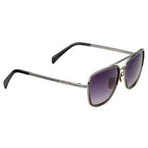 luxe soldes Lucleon Lunettes De Soleil Aviator Noires Et Gris Gunmetal 11