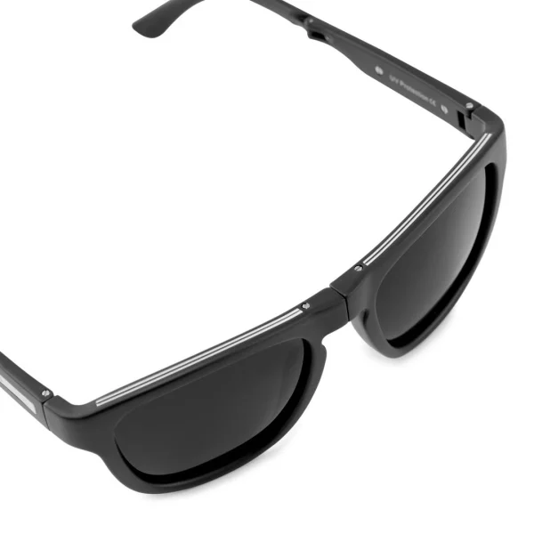 Waykins Lunettes De Soleil Pliables Noires Winslow Thea à Verres Polarisée à prix d'occasion 4