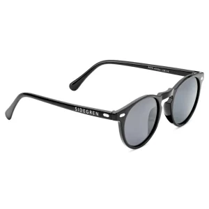 Sidegren Lunettes De Soleil Rétro Noires à Verres Ronds Polarisés Officielle 12