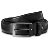 Salt & Hide Ceinture En Cuir Noir Homer Authenticité garantie 16