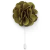 Warren Asher Broche Pour Homme à Fleur De Couleur Olive Deluxe grande popularité 20