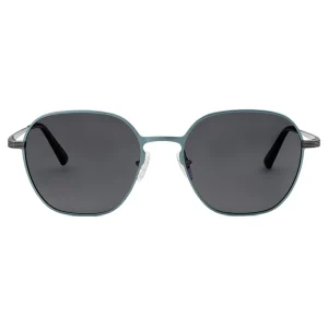 Sidegren Lunettes De Soleil En Titane Gris Gunmetal à Verres Hexagonaux Polarisés boutique pas cher 9