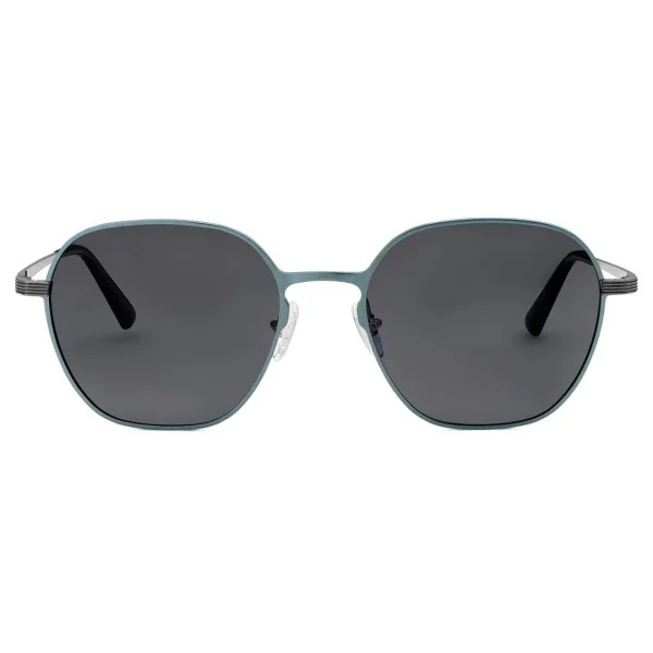 Sidegren Lunettes De Soleil En Titane Gris Gunmetal à Verres Hexagonaux Polarisés boutique pas cher 3