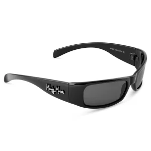 haute qualité Moody Mason Lunettes De Soleil Polarisées Noires Et Grises Moses – Catégorie 3,5 12