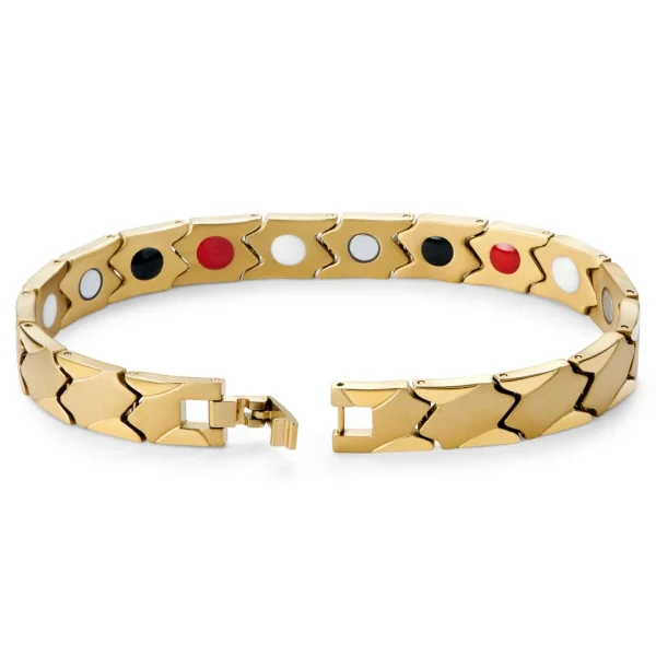 à prix réduits Lucleon Bracelet Magnétique Asymétrique En Titane Doré 3