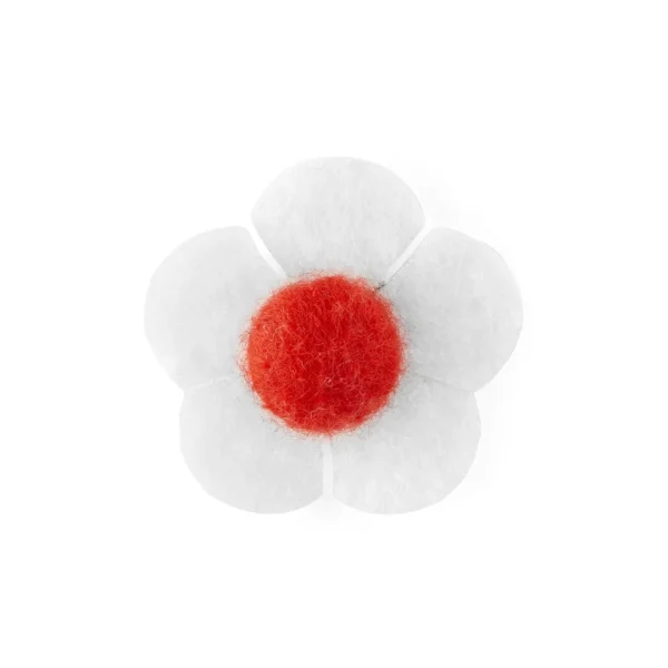 Warren Asher Pin’s à Fleur Blanche Et Rouge De Qualité 1