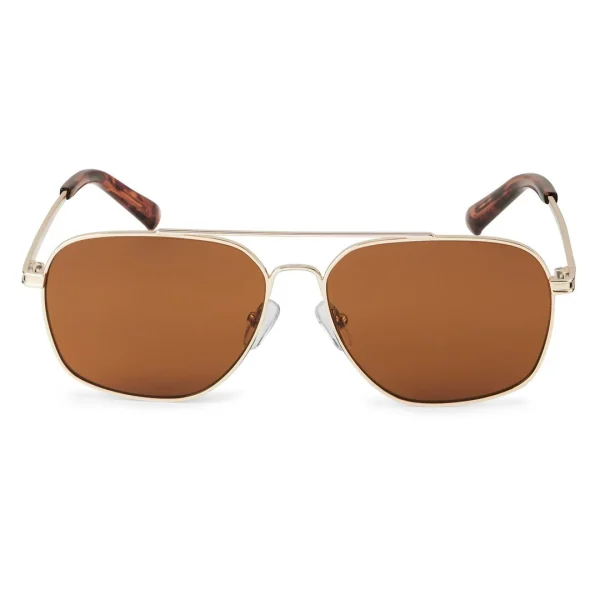 Waykins Lunettes De Soleil Dorées Wolcott Thea Dorées à Verres Bruns achat pas cher 3