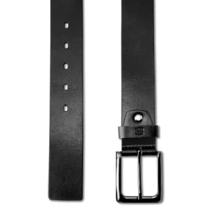 pas cher Salt & Hide Ceinture Noire En Cuir Pleine Fleur Scotti 9