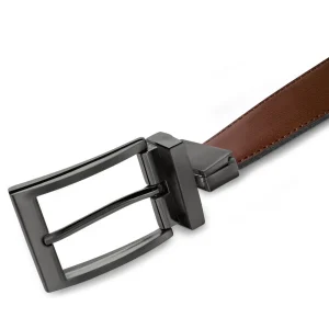 BSWK Vincio | Ceinture Réversible En Cuir Pleine Fleur Noir Et Brun REMISE allant jusqu. 18