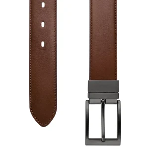 BSWK Vincio | Ceinture Réversible En Cuir Pleine Fleur Noir Et Brun REMISE allant jusqu. 10