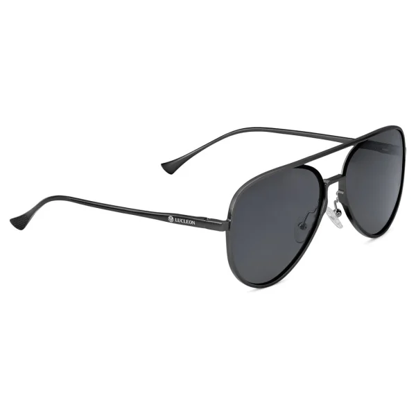 Lucleon Lunettes De Soleil Aviator à Verres Polarisés Noirs vente chaude 4