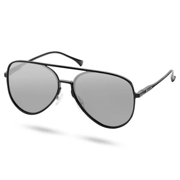 pas cher en ligne Lucleon Lunettes De Soleil Aviator Noires à Verres Polarisés 1