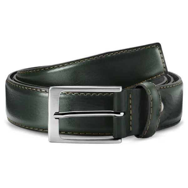 des prix incroyables Salt & Hide Ceinture En Cuir Vert Foncé Homer 1