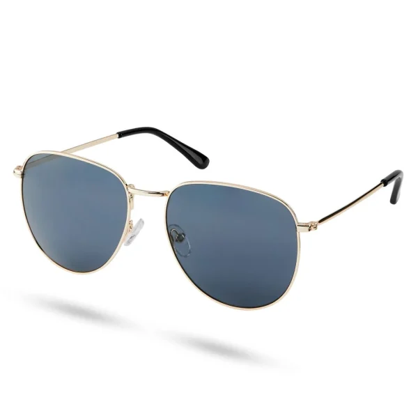 ﻿soldes Waykins Lunettes De Soleil Aviateur Dorées Wells Thea à Verres Gris 1