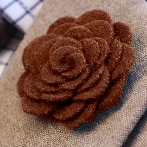 Warren Asher Boutonnière Rose Brune Boutique officielle 18