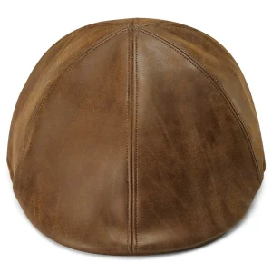 Nouvelle tendance Fawler Casquette Plate En Cuir Végan Brun Clair Moda Maximo 10