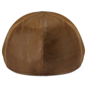 Nouvelle tendance Fawler Casquette Plate En Cuir Végan Brun Clair Moda Maximo 14