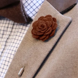 Warren Asher Boutonnière Rose Brune Boutique officielle 12