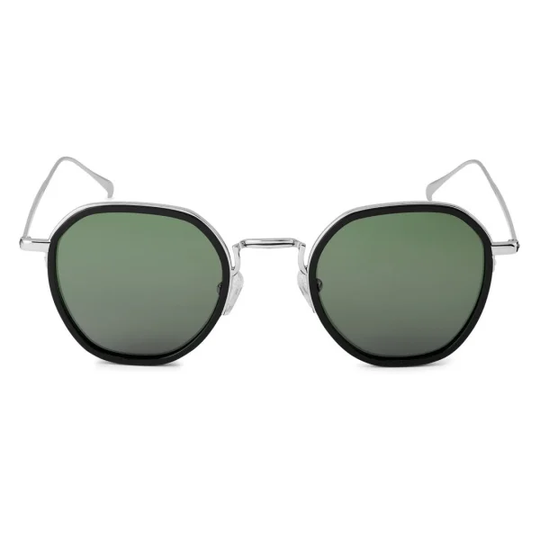 vente chaude Waykins Lunettes De Soleil Argentées Wylie Thea à Verres Polarisés Verts Dégradés 3