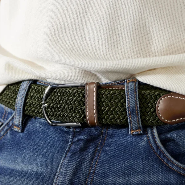 Collin Rowe Ceinture élastique Vert Armée styles dernier cri 6