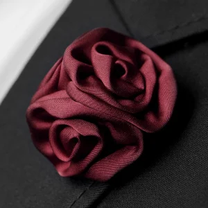 Warren Asher Boutonnière à Fleur De Rose Bourgogne Réductions 18