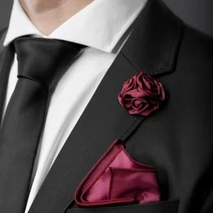 Warren Asher Boutonnière à Fleur De Rose Bourgogne Réductions 14