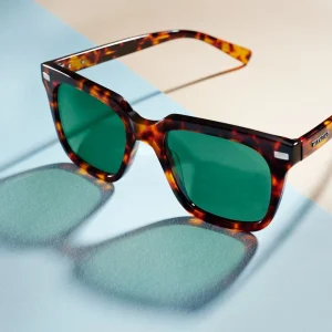 Waykins Lunettes De Soleil à Motif écaille Wolfgang Thea Et Verres Polarisés Verts mode pas cher 18