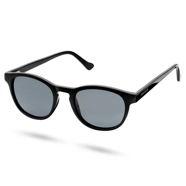 achat pas cher Sidegren Lunettes De Soleil Noires Classiques à Verres Gris Polarisés 1