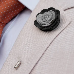 Warren Asher Broche Noire Et Gris Clair soldes 10